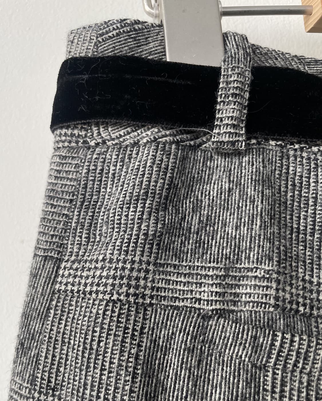 mid rise turn-up wide slacks with belt 상품이미지6