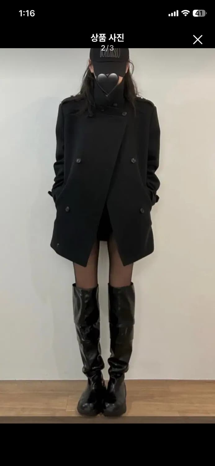 보헤미안서울 하이넥 하프코트 상품이미지2