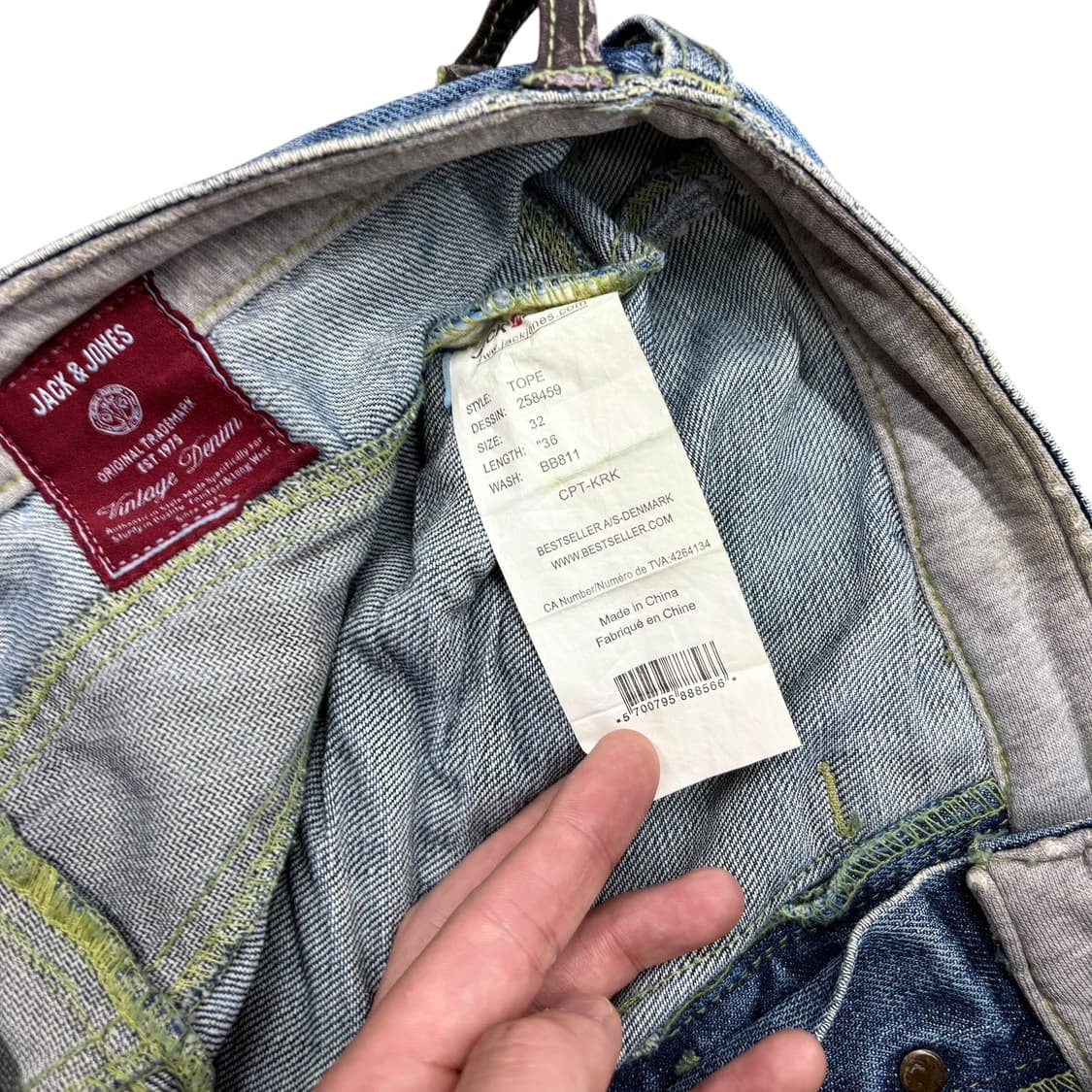 (32) 잭 엔 존스 디테일 워싱 데님 팬츠 made in DANMARK 상품이미지6