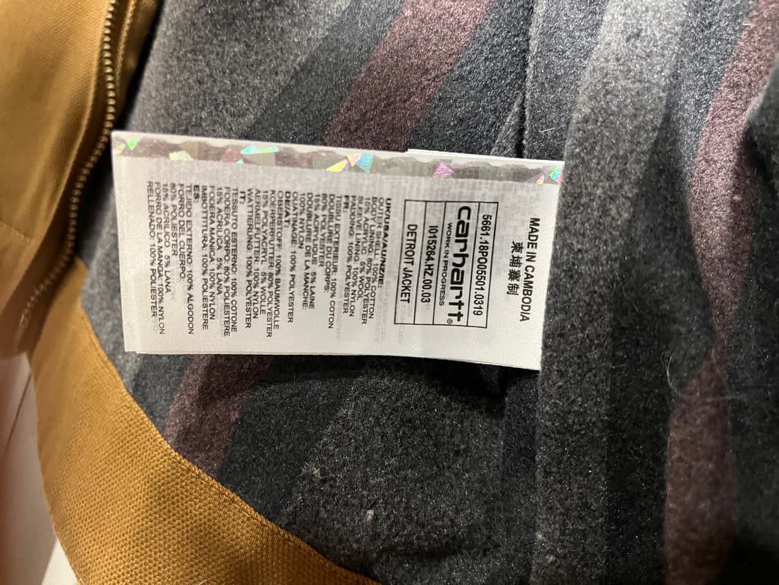 칼하트 WIP 디트로이트 자켓 해밀턴 브라운 상품이미지4