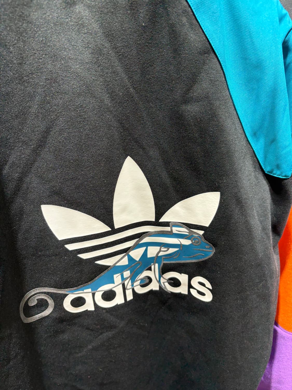 S 아디다스 파이어버드 빅로고 컬러 배색 플리스 아노락 상품이미지6