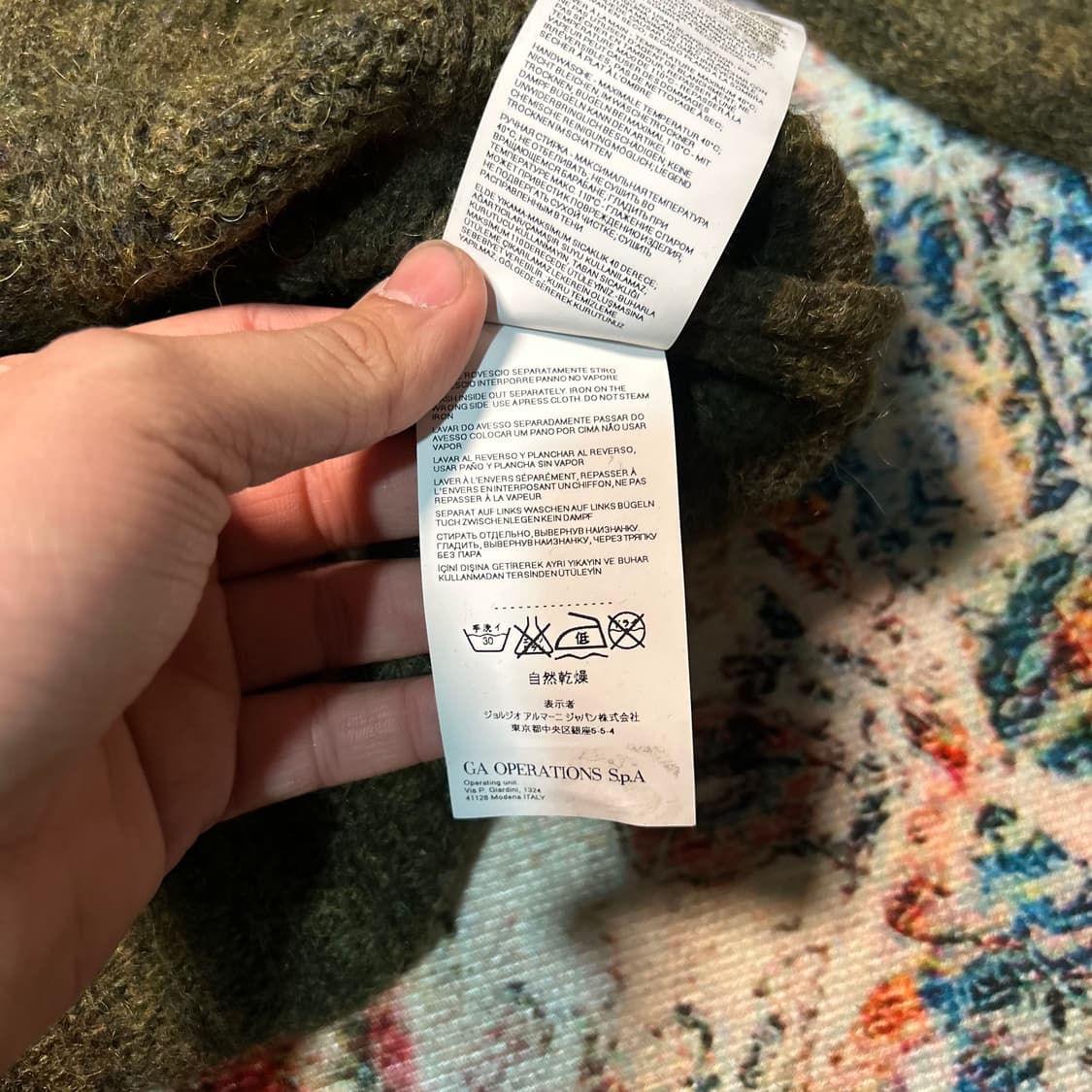 [XL] 아르마니 진 모헤어 케이블 니트 상품이미지7