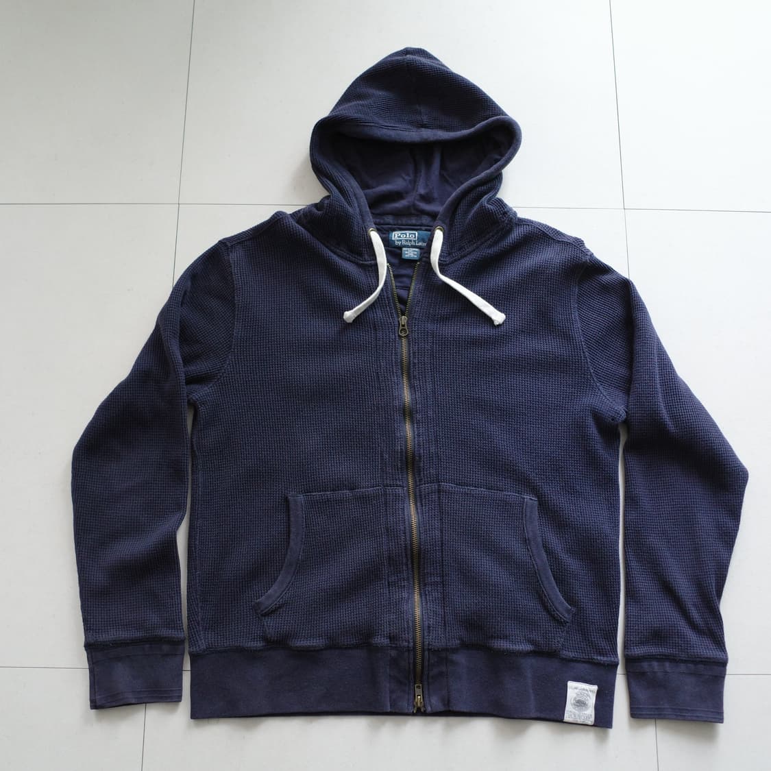 폴로 랄프로렌 네이비 와플 써멀 후드집업 M 상품이미지1