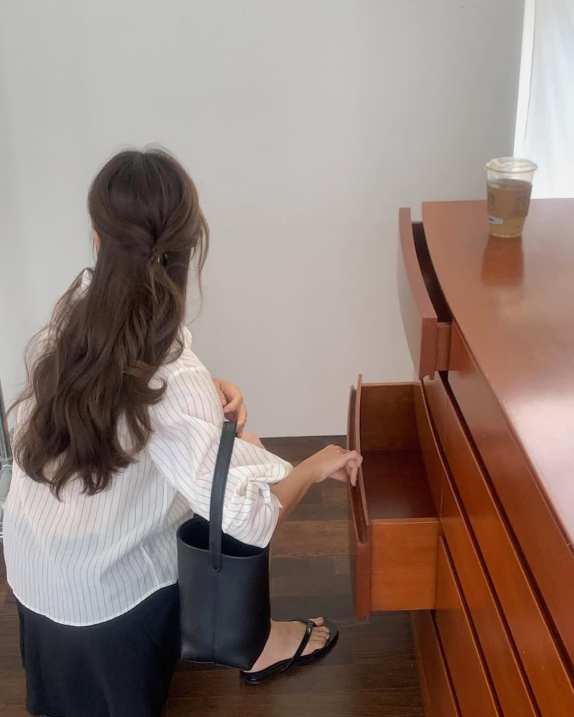 퍼프 스트라이프 블라우스 새상품 상품이미지8