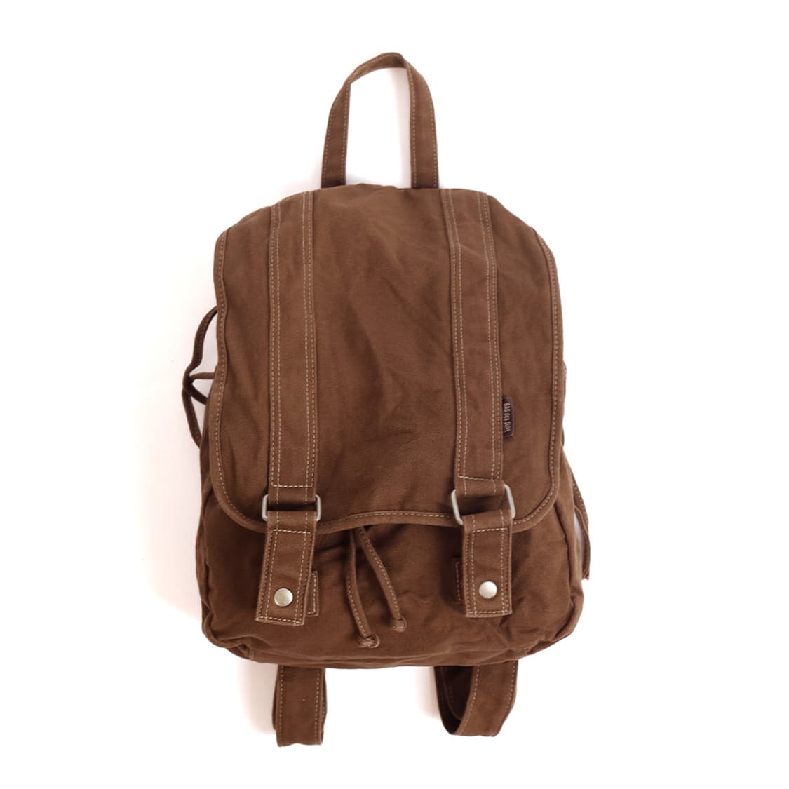 [BAG DES OLIVE] 브라운 캔버스 럭색 상품이미지1