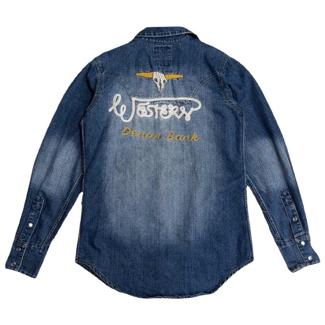 WESTERN DENIM BANK 패치 데님 셔츠 M 상품이미지8