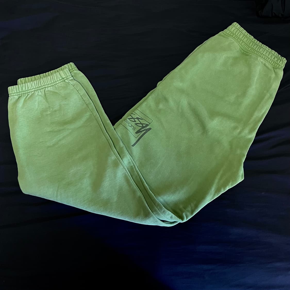 Stussy 스투시 다이드 스웻팬츠 그린 상품이미지1