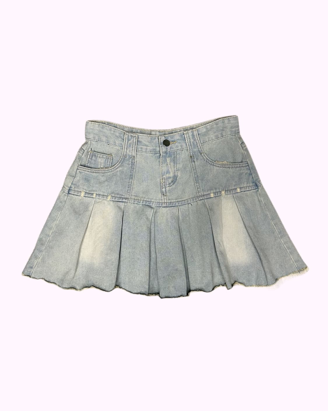 damage pleats denim skirt 상품이미지2