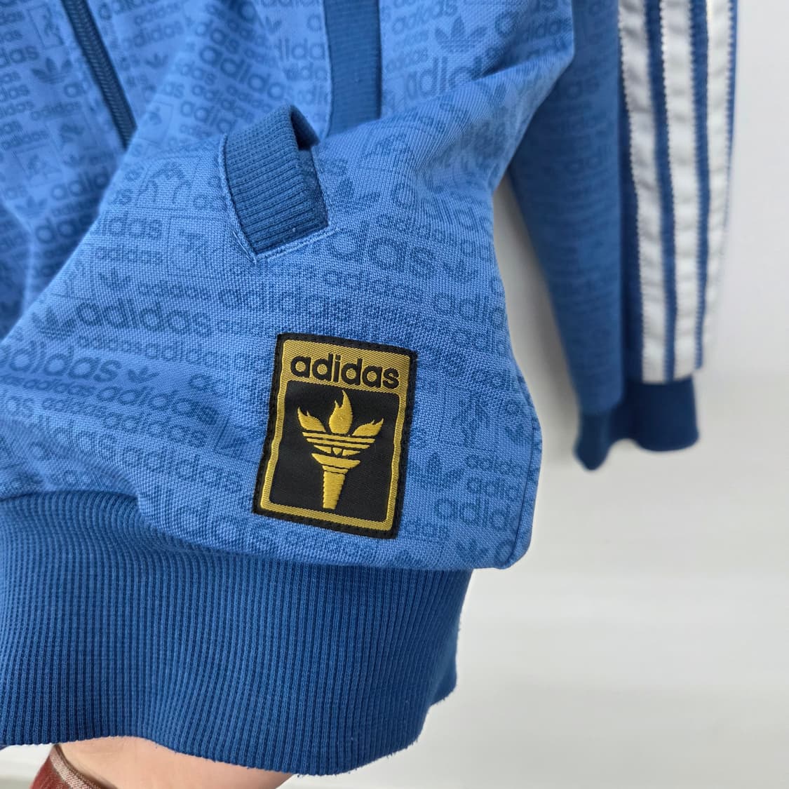 아디다스 져지 올드스쿨 파랑 트랙탑 남녀공용m 상품이미지3