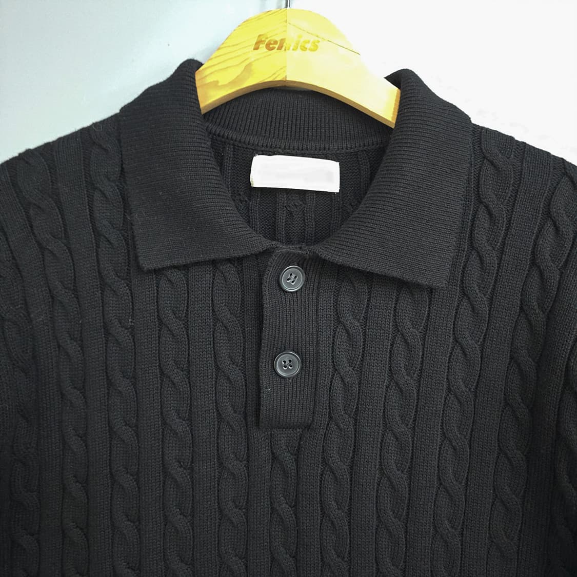 미나브 소프트코튼 케이블 카라 니트 상품이미지2