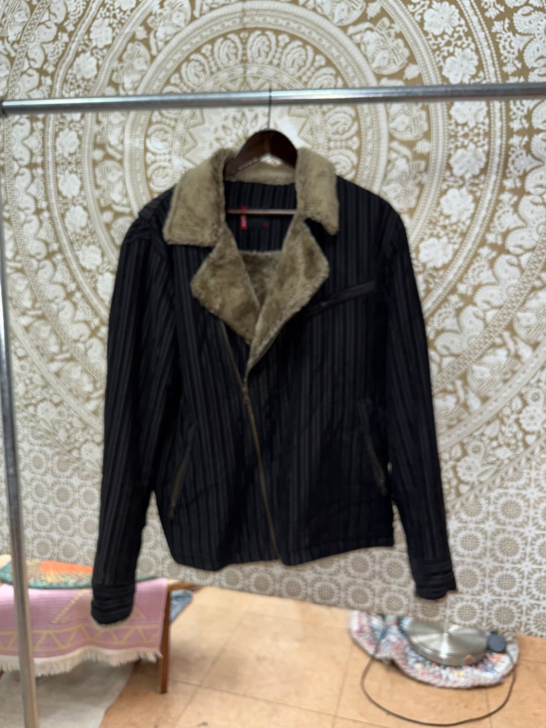 리바이스 골덴 스트라이프 사선지퍼 양털 쉐르파 자켓  상품이미지3