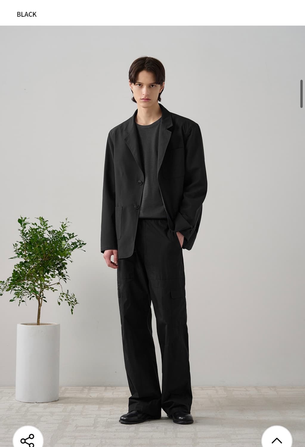 (XL) 드로우핏 릴렉스드 오피스 CN 블레이저 [BLACK] 판매 상품이미지4