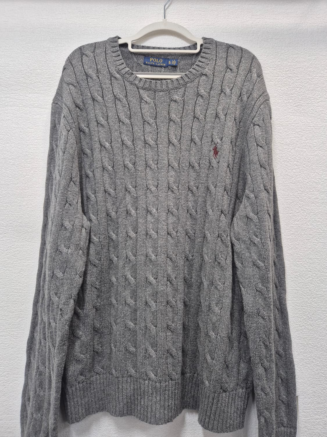 폴로 랄프로렌 케이블 니트 회색 / 105 (정품) 상품이미지1