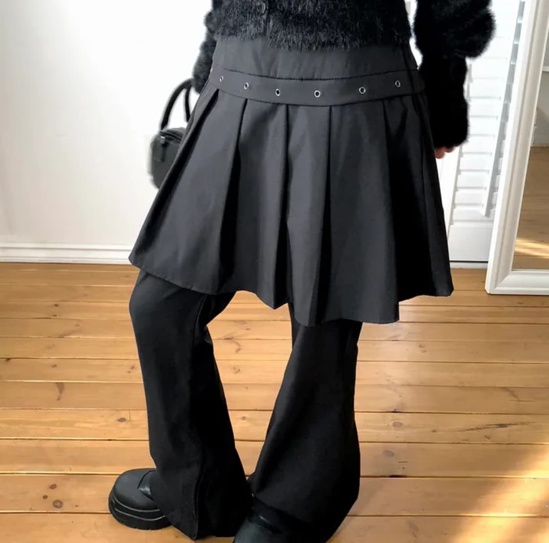 부츠컷 스커트 팬츠 상품이미지2