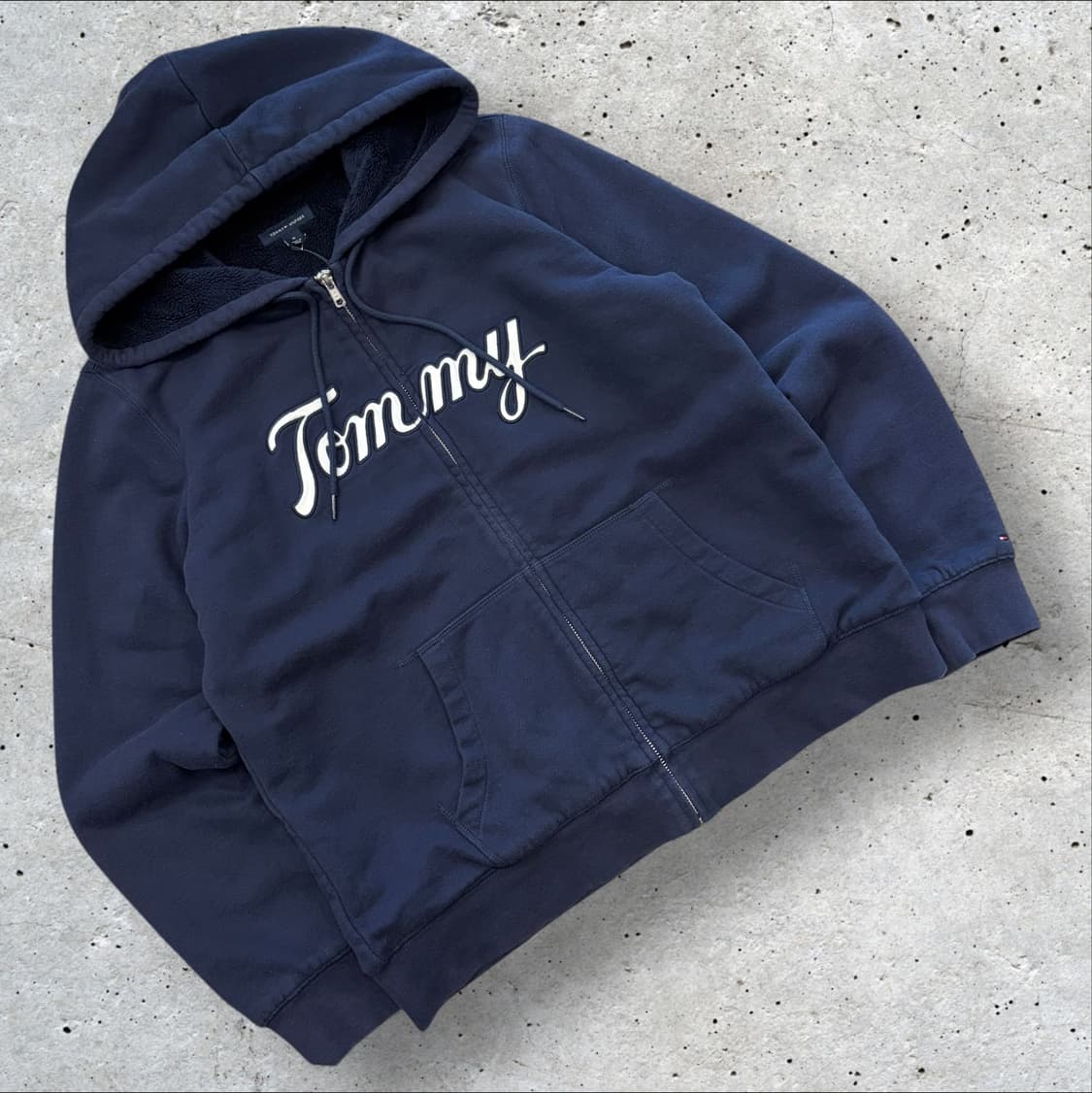 [M] 타미힐피거 네이비 기모 후드집업 C205 상품이미지1
