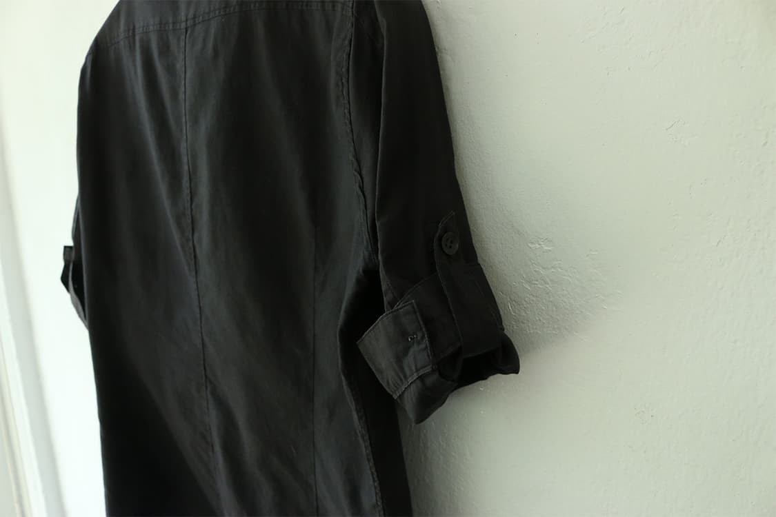 어태치먼트 블랙 밀리터리 반팔 셔츠 상품이미지6