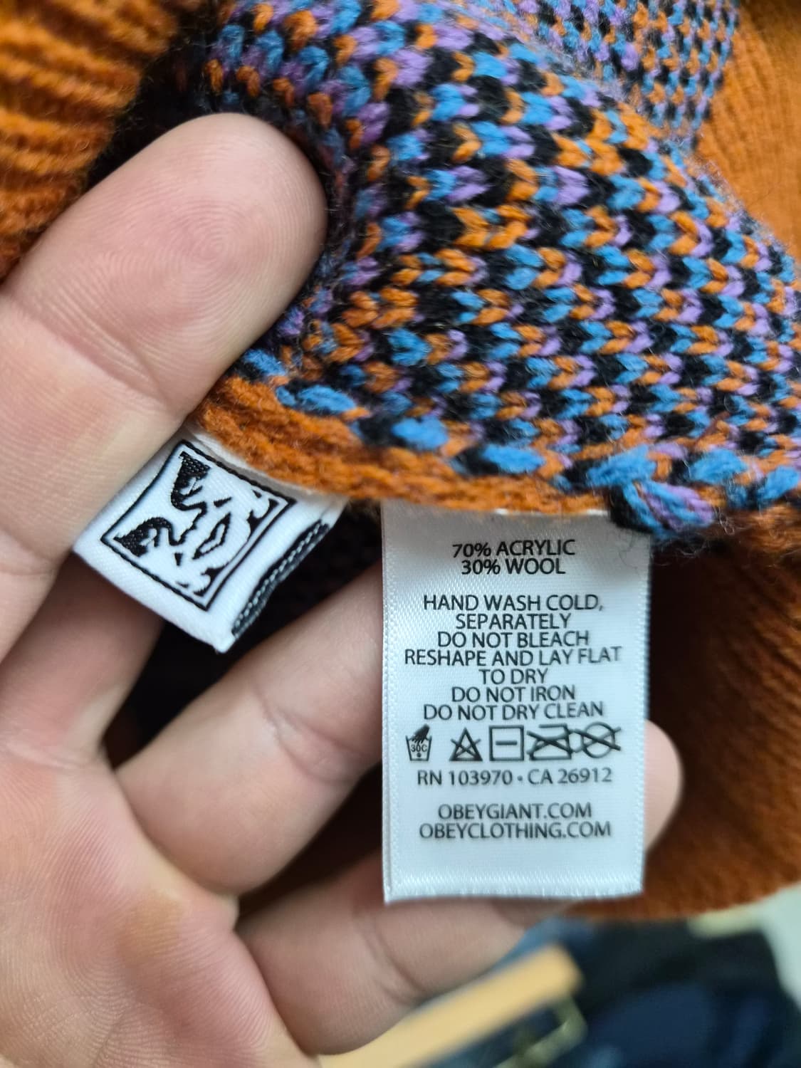 M) OBEY 오베이 플로랄 니트 베스트 (조끼) 팝니다 상품이미지5