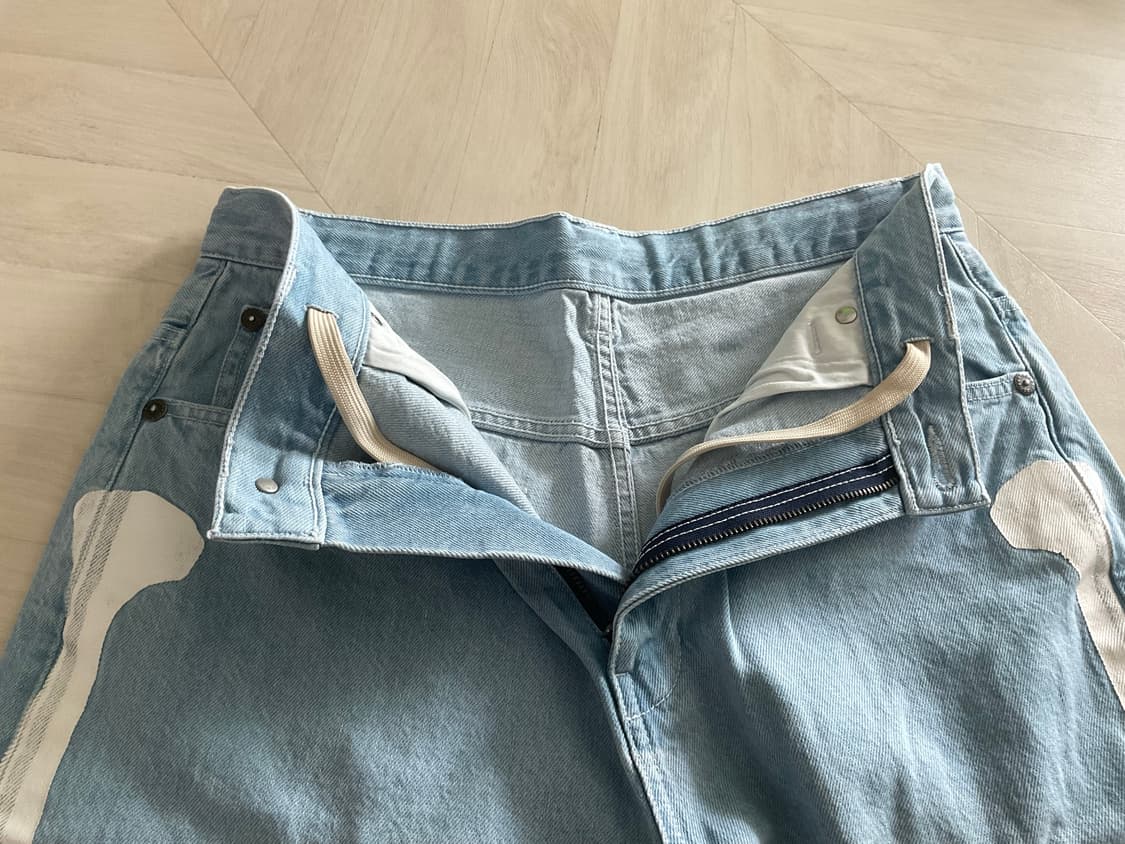 벤슨 레더 본 프린팅 데님 쇼츠 상품이미지2