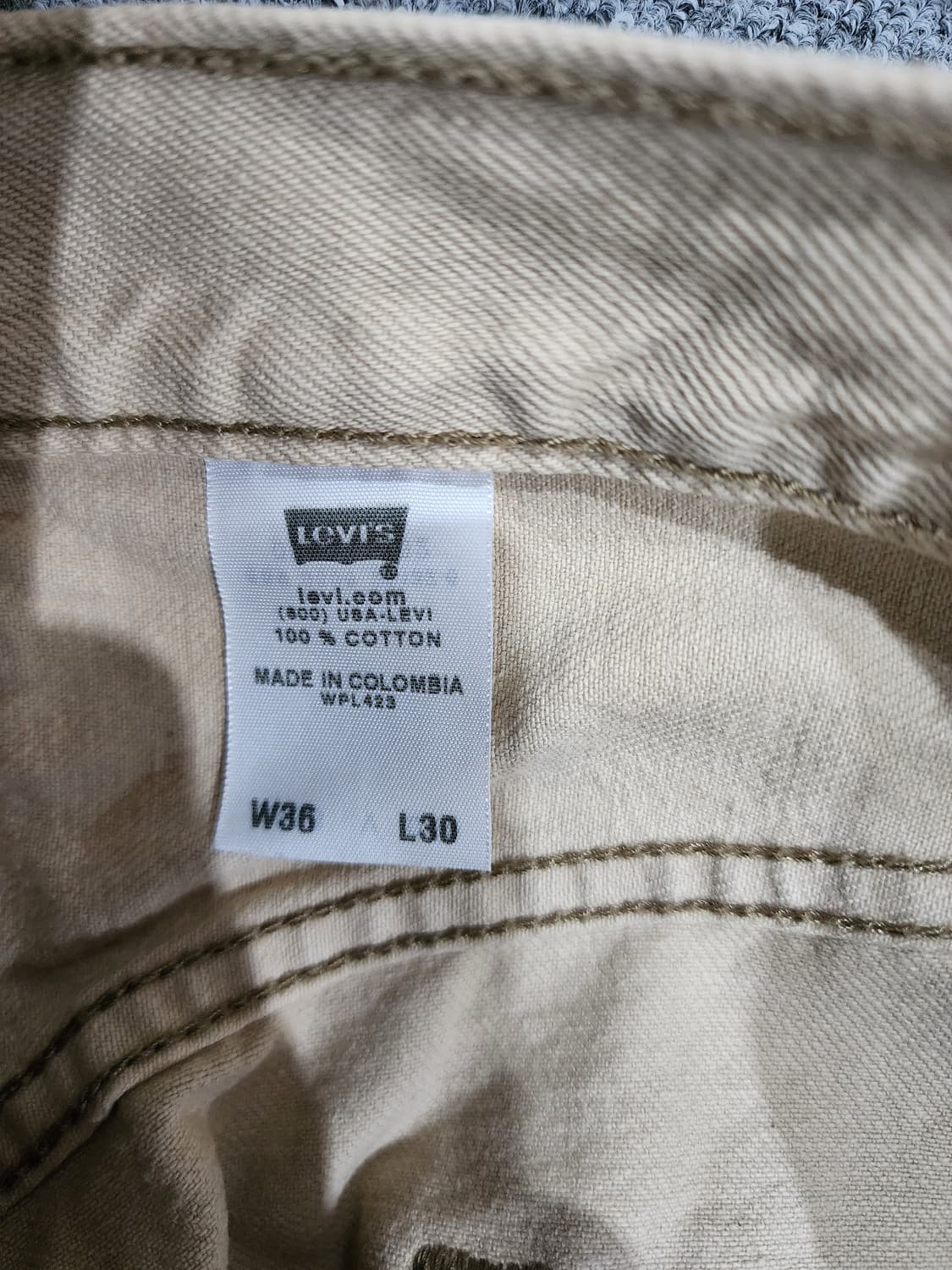 리바이스 501 00s 베이지 데님 팬츠 바지 36 상품이미지8