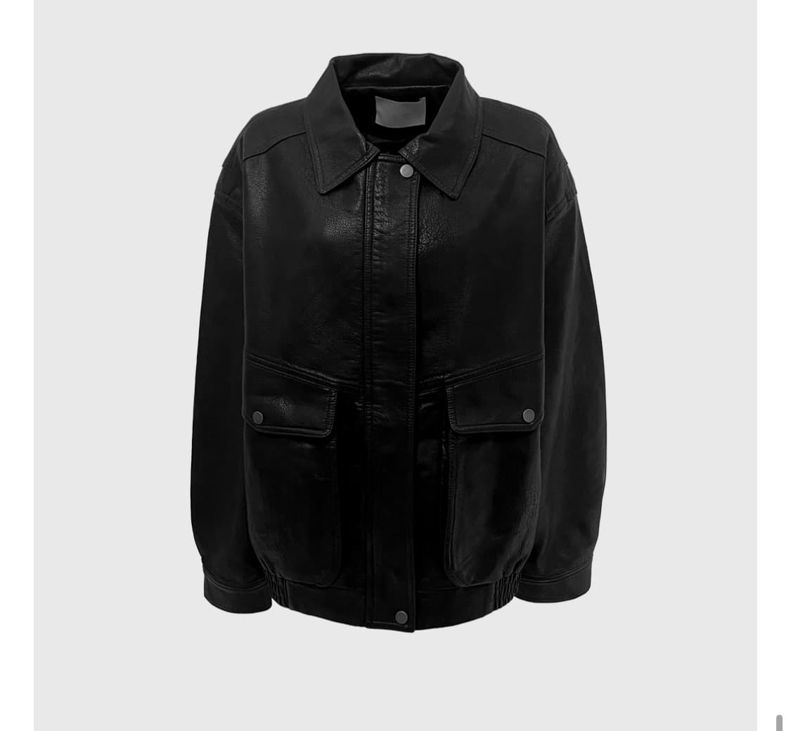메이비베이비 레더점퍼 자켓 블랙 Tompkins Leather Jumpe 상품이미지5