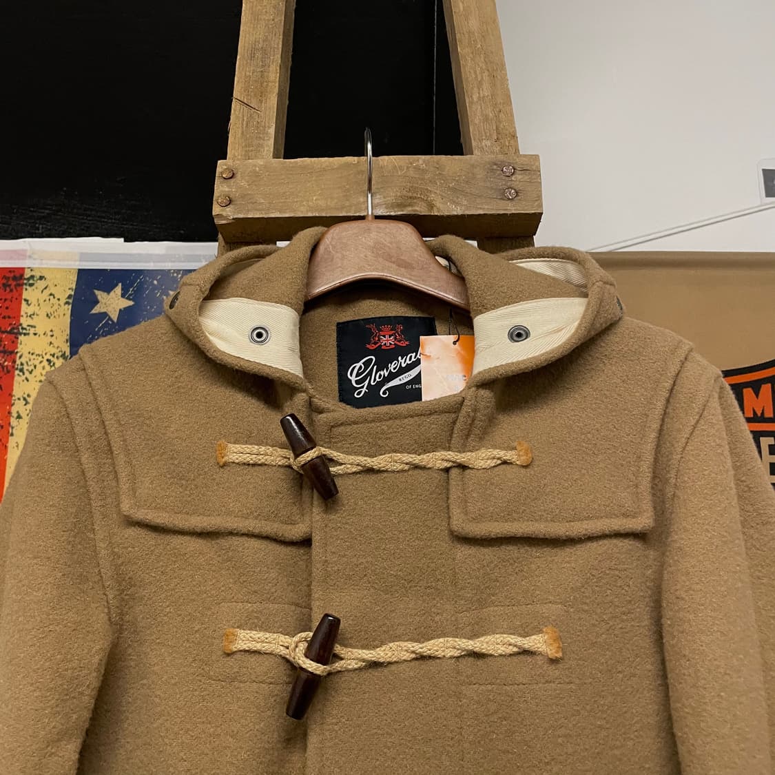 90s 글로버올 GloverAll 더플 코트 후드 떡볶이 코트 상품이미지3