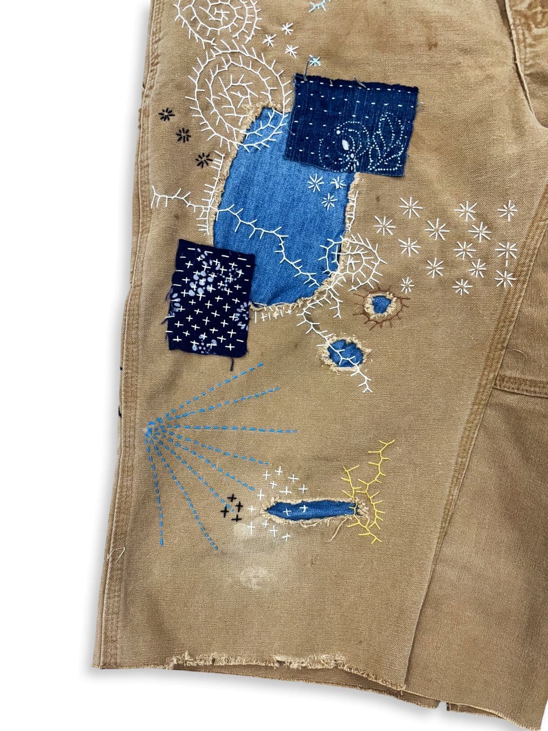 Carhartt Boro Sashiko Distressed Shorts 상품이미지3