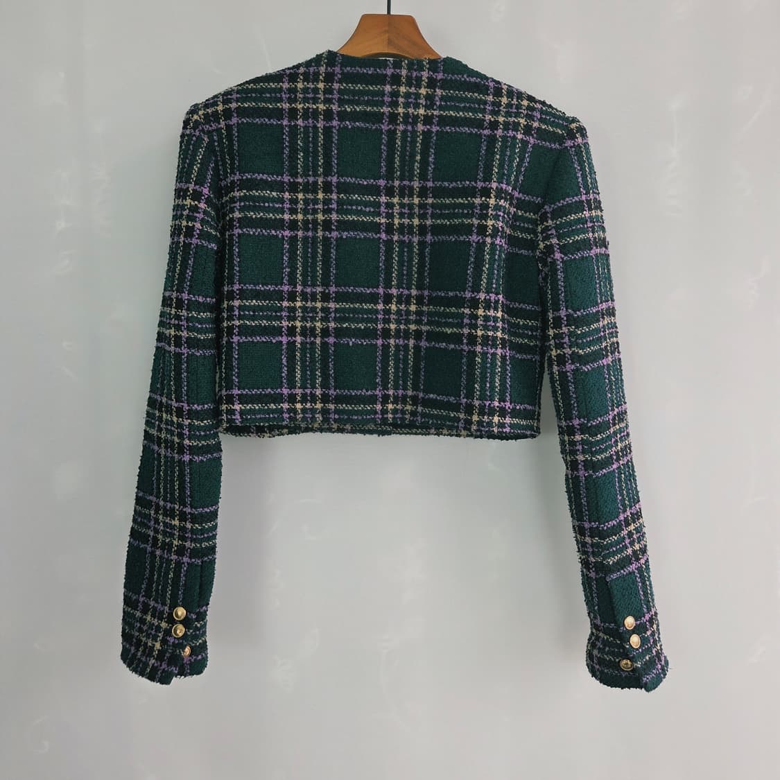 [VERANDA] 베란다 체크 트위드 크롭 자켓 여성 상품이미지2