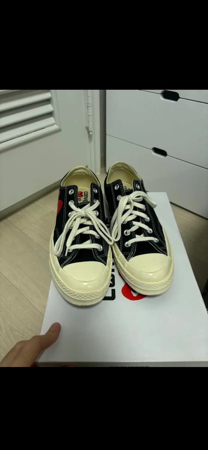 컨버스 꼼데가르송 척70 로우 블랙 265사이즈 상품이미지3