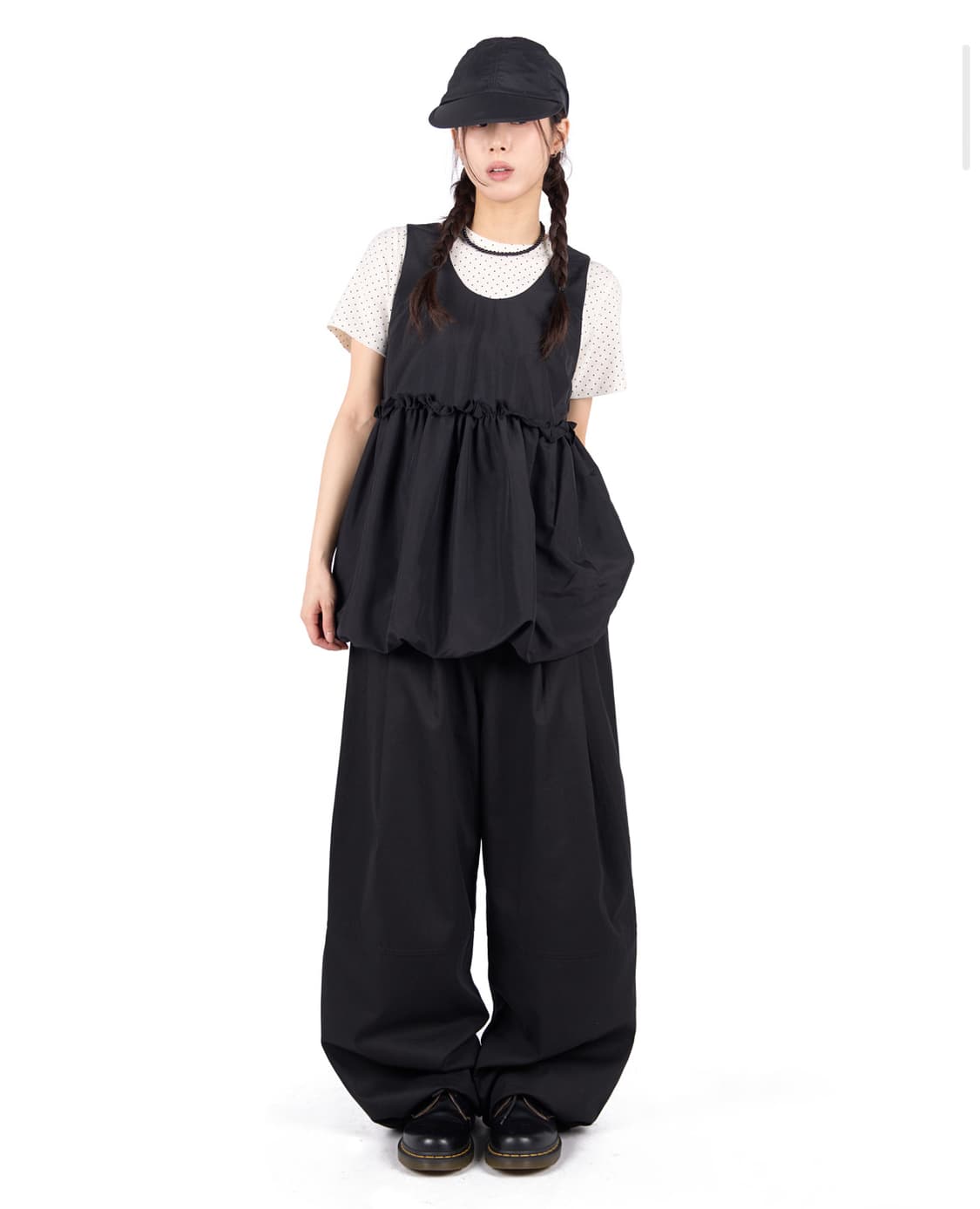 릿킴 [reets] DOT HALF TEE 화이트 상품이미지2