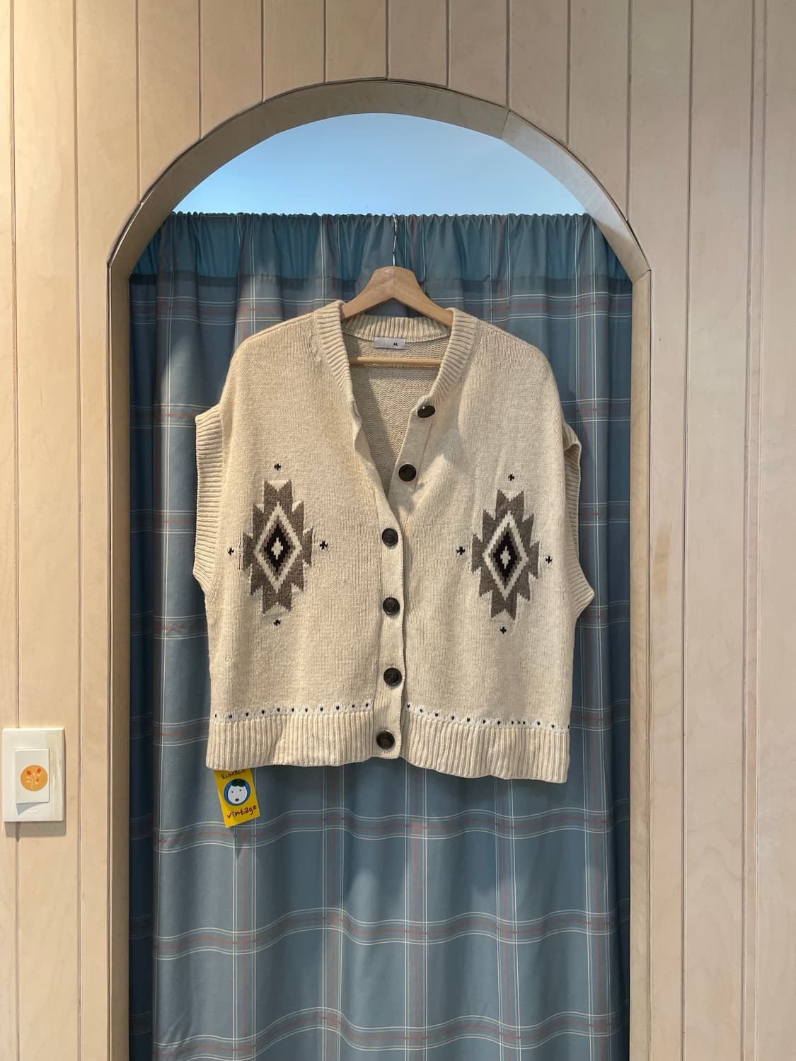 일본빈티지 판쵸느낌조끼 상품이미지3