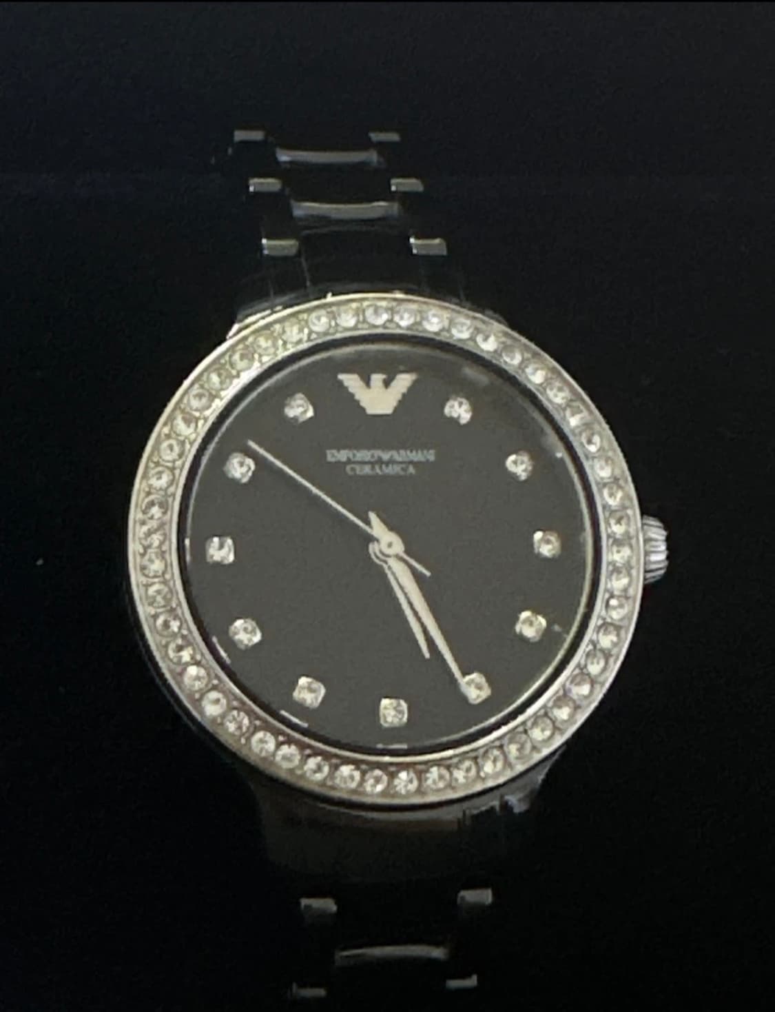 아르마니 쿼츠 세라믹 블랙 여성 시계 상품이미지3