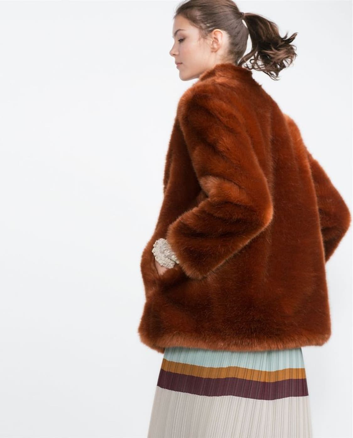 자라 폭스퍼 자켓 상품이미지2