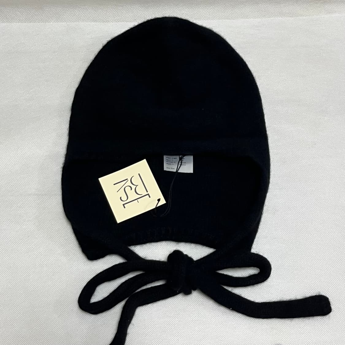 베이스레인지 25fw Tier 캐시미어 후드 비니/블랙 상품이미지1