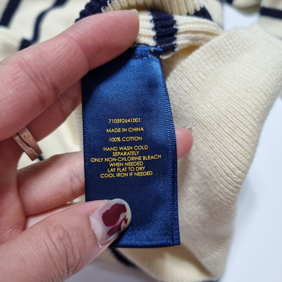 폴로 랄프로렌 코튼 스웨터 해군 니트  상품이미지5