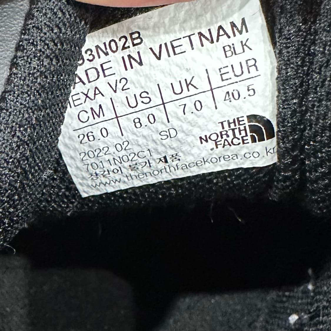 260) 노스페이스 스니커즈 남성 남지 트레킹화 헥사 V2 블랙 상품이미지9