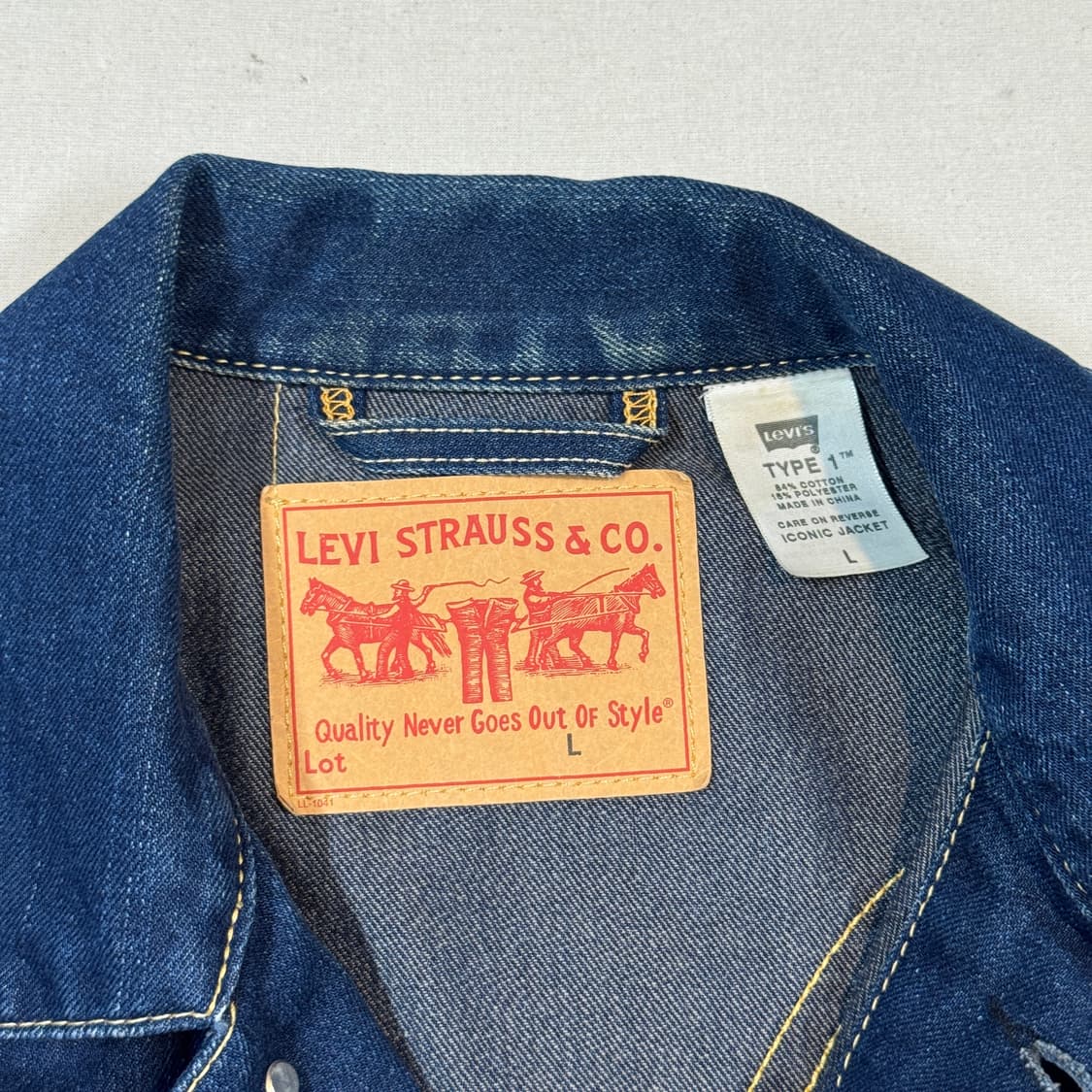 L) 리바이스 아이코닉 데님자켓 TYPE 1 데님 청자켓 W15 상품이미지7