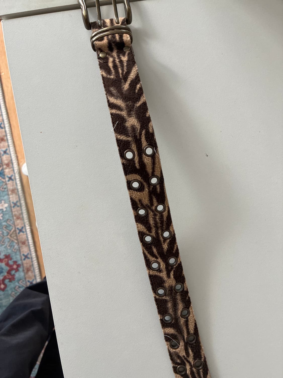 송치 지브라 패턴 웨스턴 벨트 상품이미지1