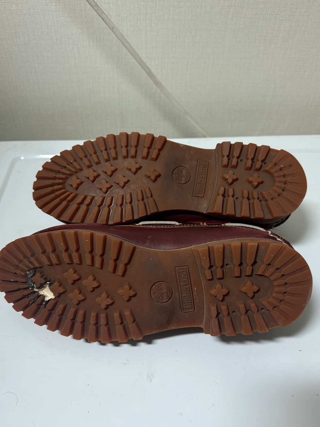 팀버랜드 보트슈즈 버건디 270 상품이미지4