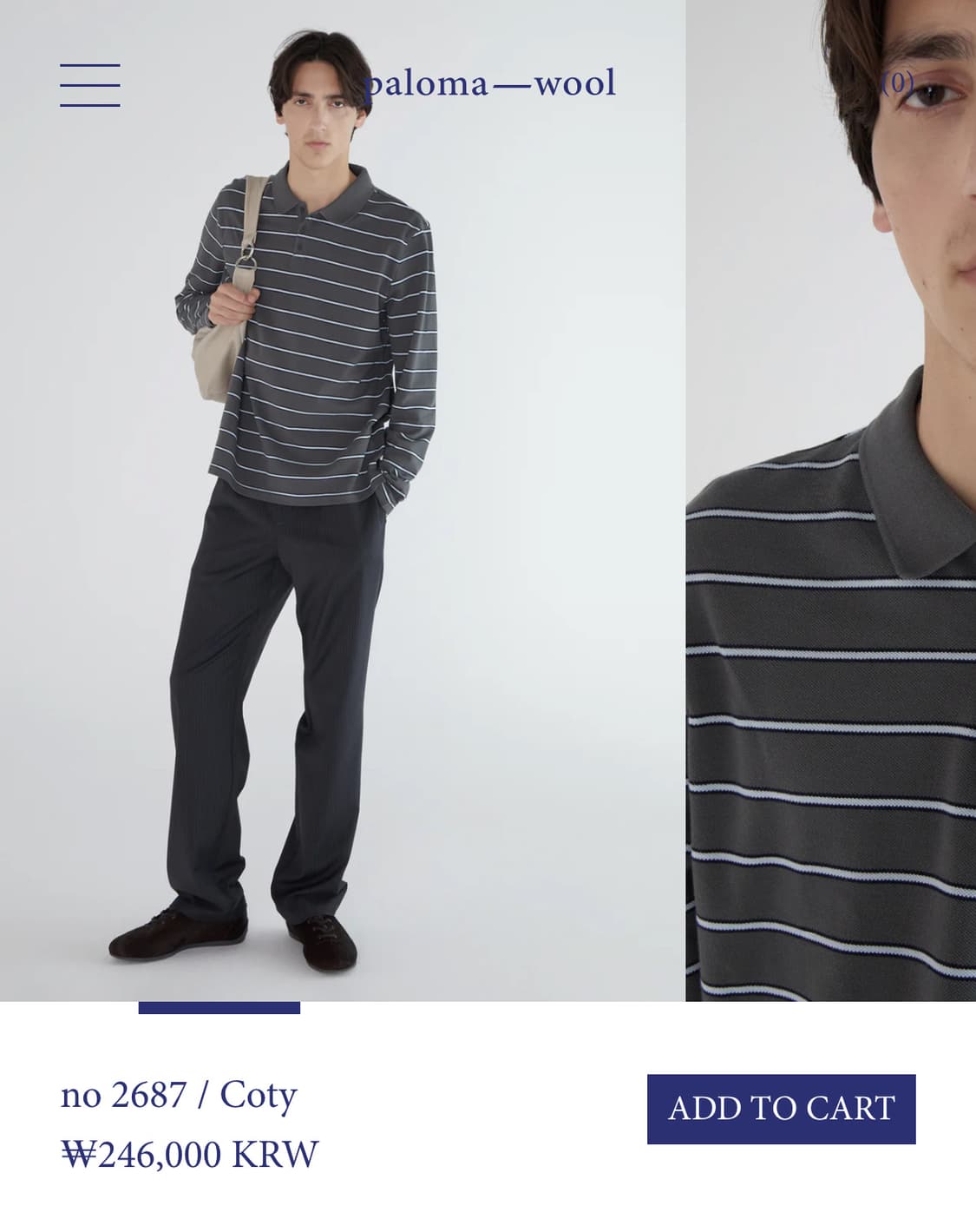 [M,L,XL]팔로마울 Coty 스트라이프 폴로 니트 상품이미지10
