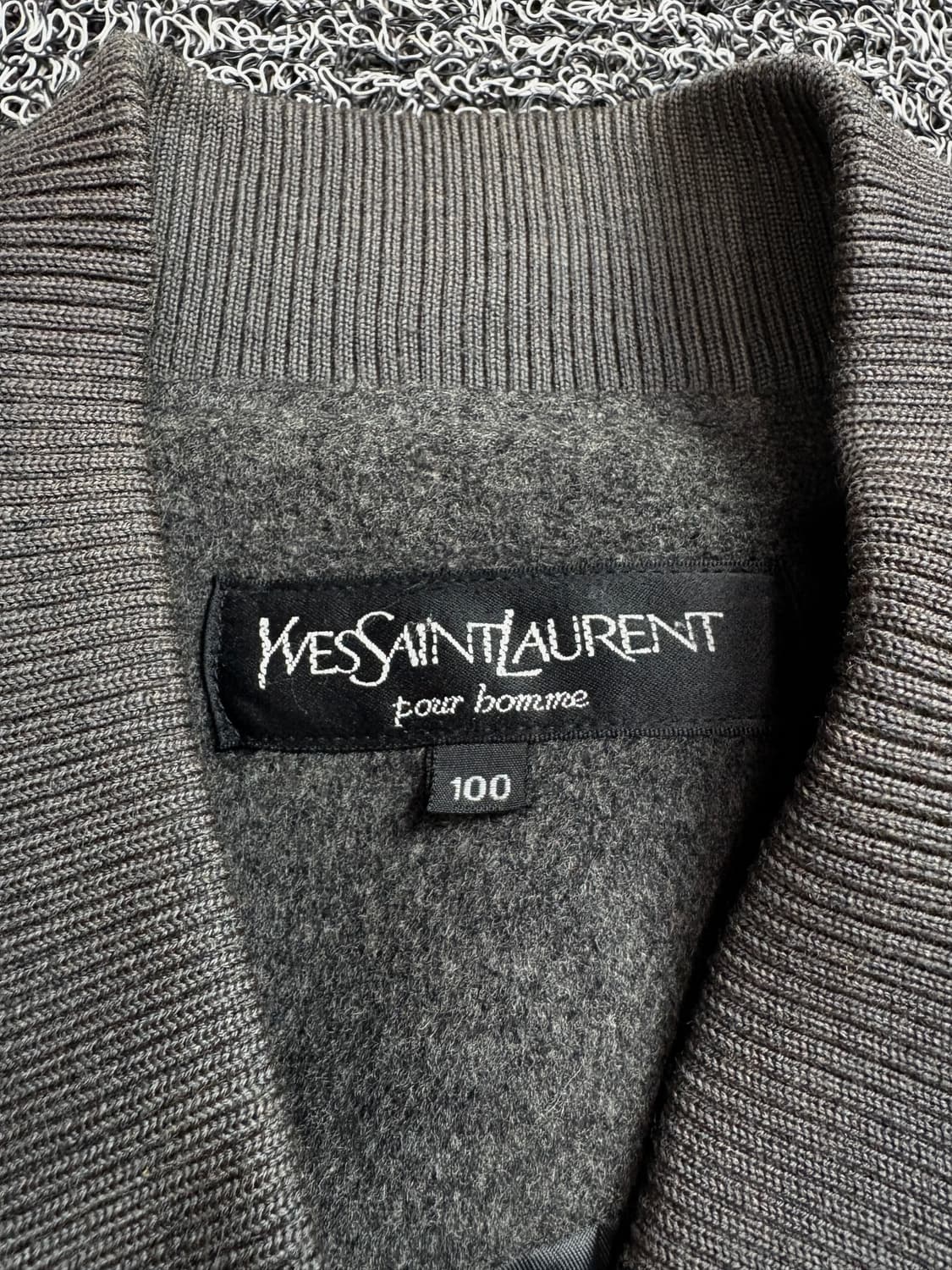 90s 입생로랑 자수로고 아카이브 울 해링턴 자켓 2096 상품이미지3