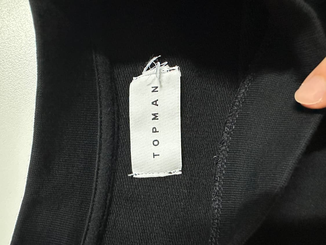 TOPMAN 블랙 헤비웨이트 반팔 티셔츠 M사이즈 상품이미지2