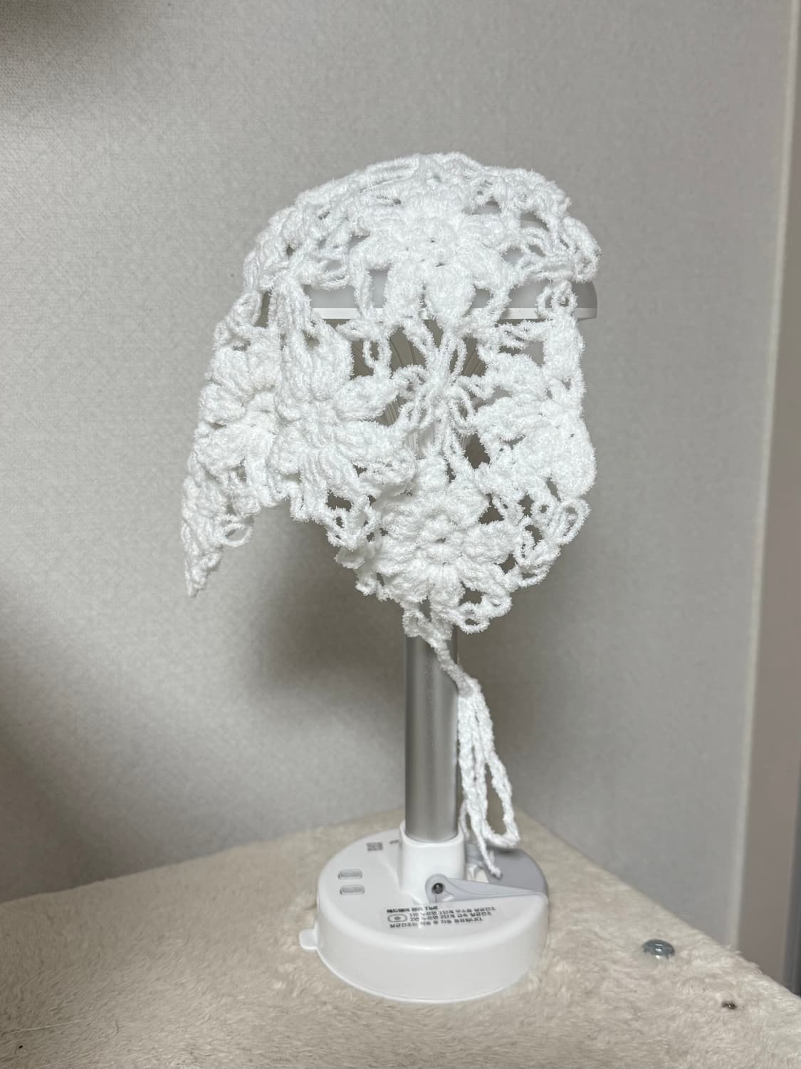 화이트 플라워 헤어커치프(두건) 상품이미지1