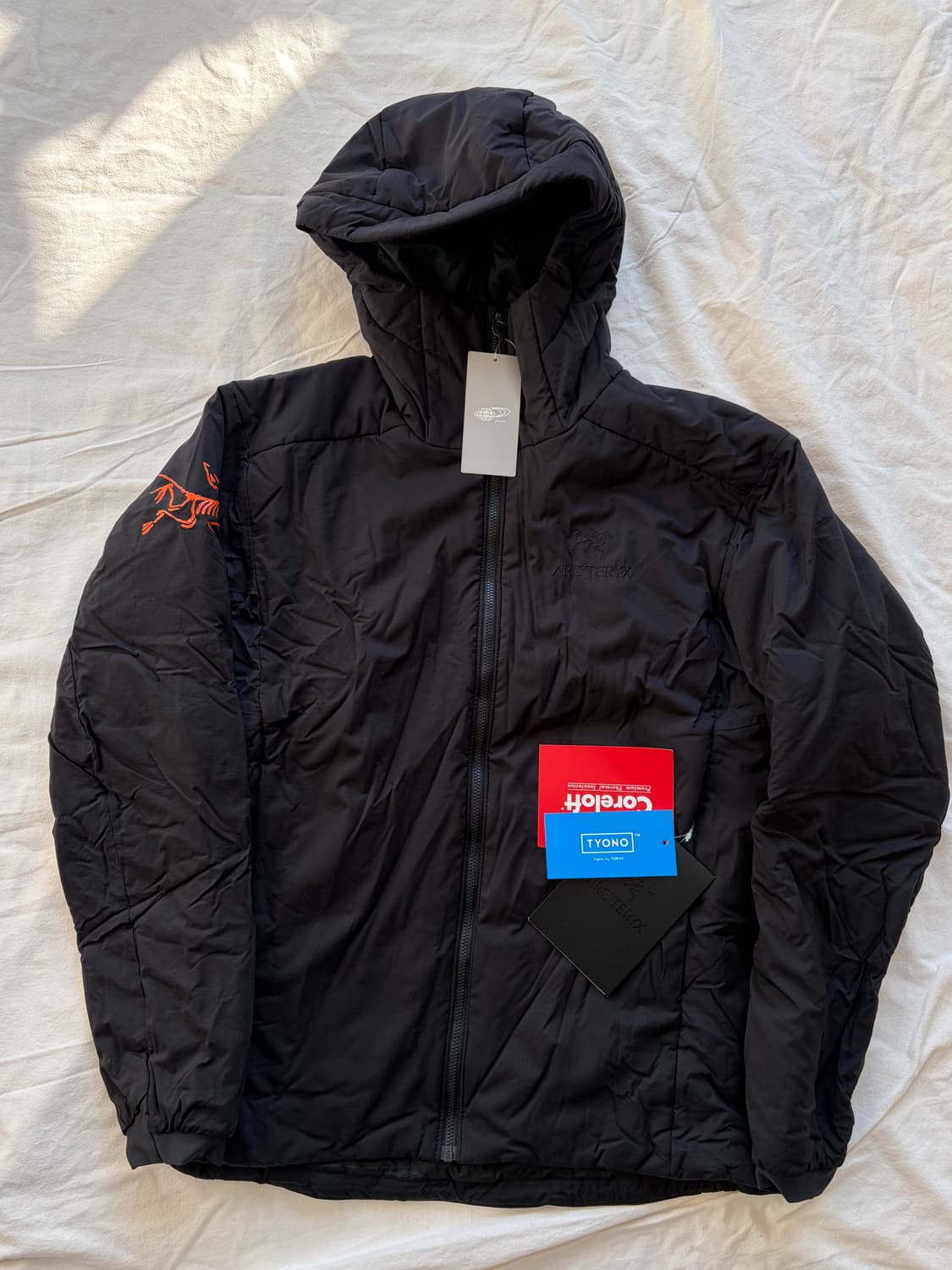 빔즈 x 아크테릭스 아톰 AR 후디 블랙 오렌지 BEAMS  Atom  상품이미지1