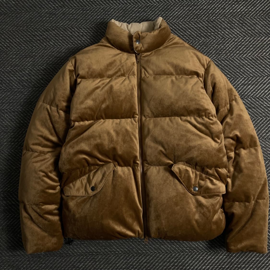 프리즘웍스 아메카지 브라운 벨벳 다운 푸퍼 패딩y 3659 상품이미지2