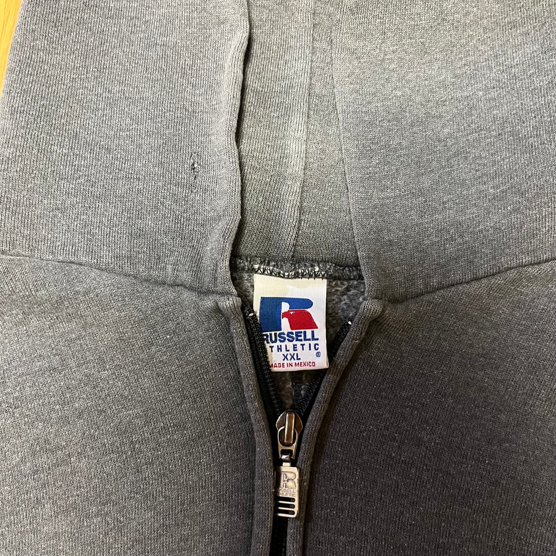 [XXL] 90s 빈티지 러셀 후드집업 페이디드 그레이 상품이미지2