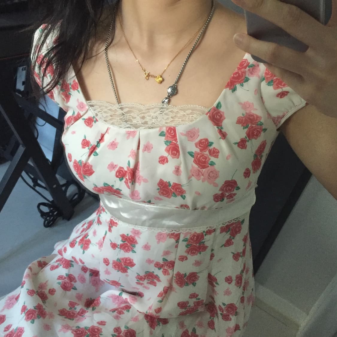 플라워 로즈 레이스 히메갸루 원피스 상품이미지5