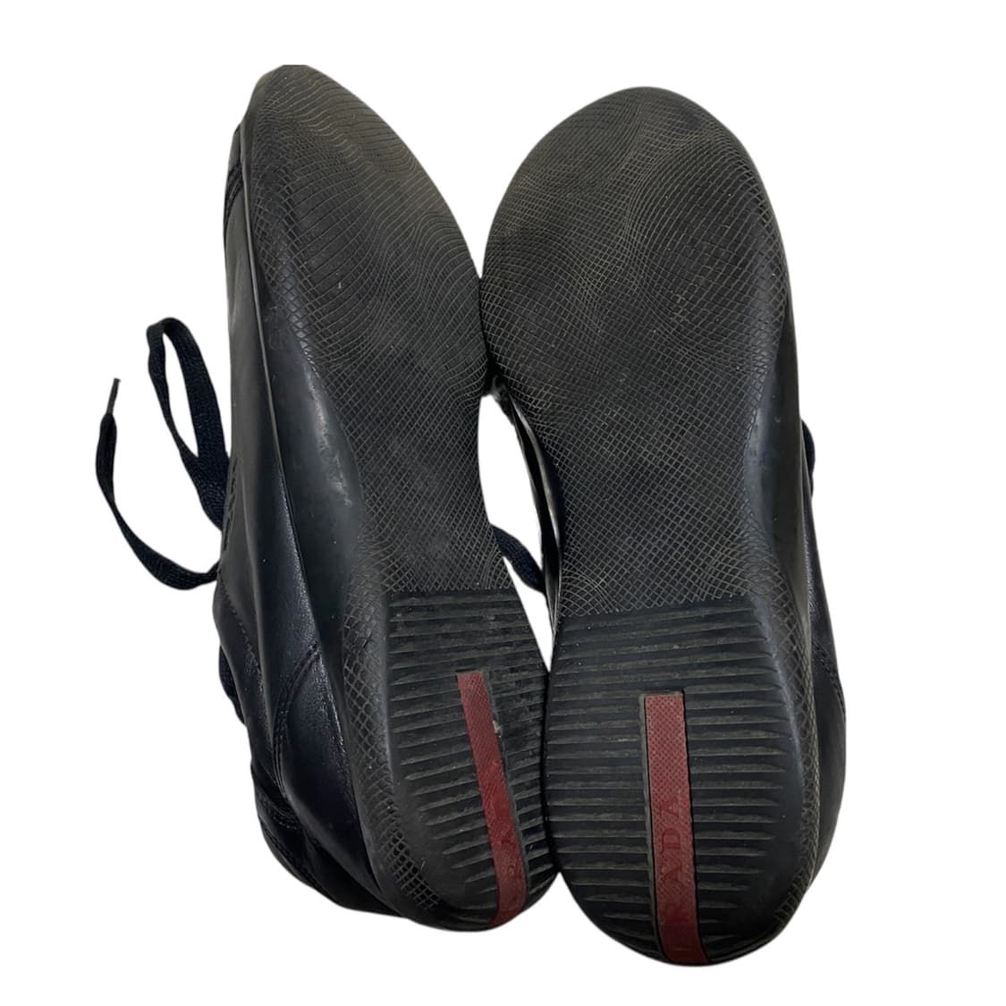 [44] 프라다 스포츠 로고 블랙 레더 스니커즈  상품이미지5