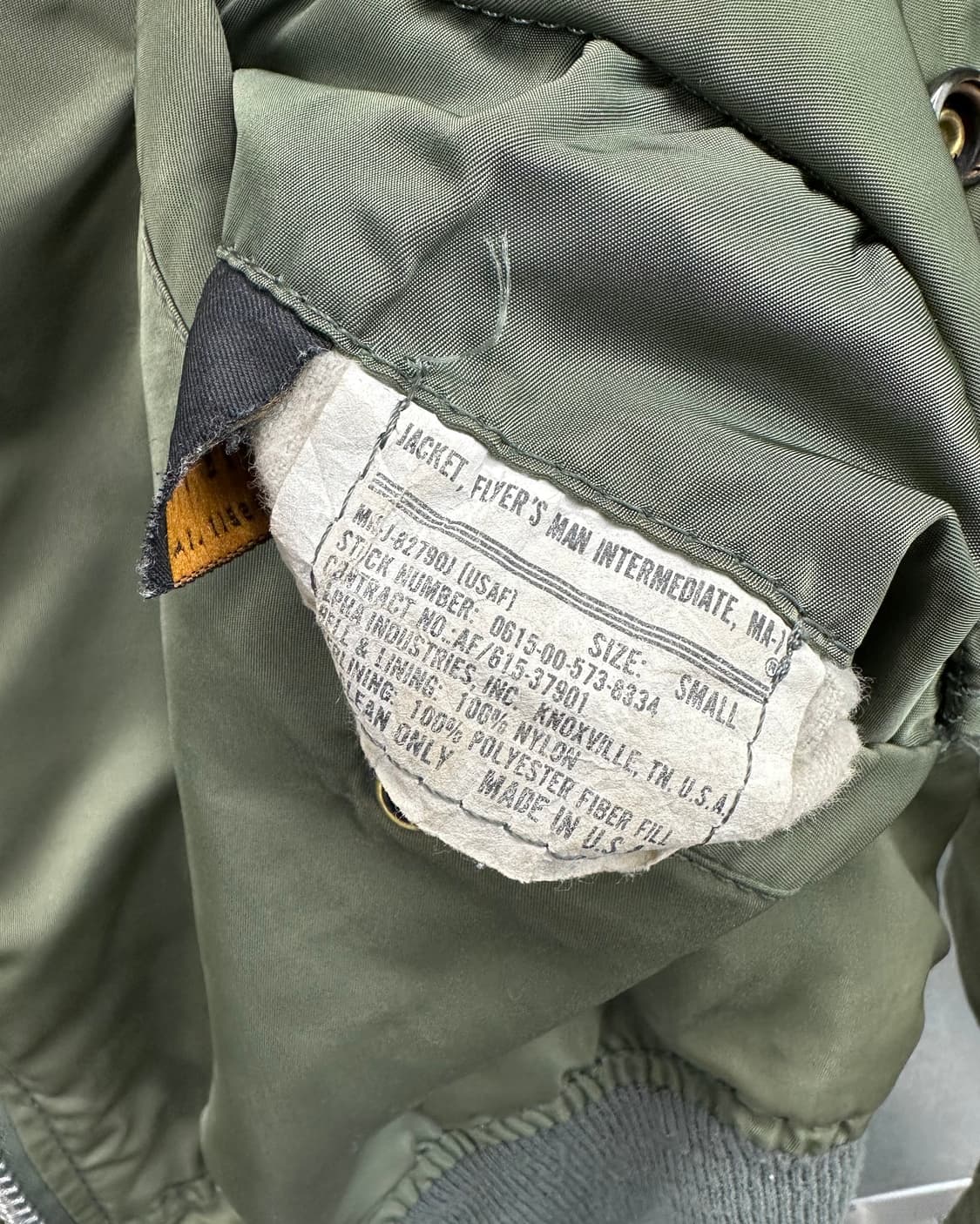 (S)90'S ALPHA USA 항공점퍼-M1694 상품이미지8