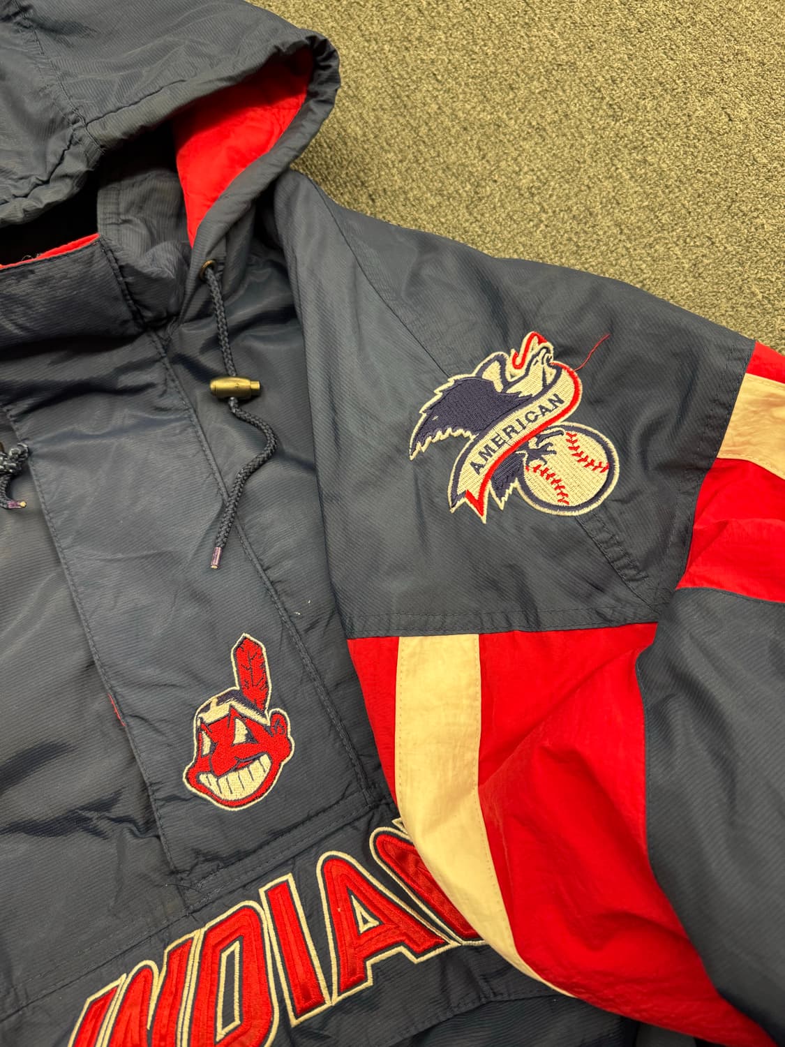 XL)90’s스타터 빈티지 올드스쿨 인디언스 아노락패딩점퍼 상품이미지5