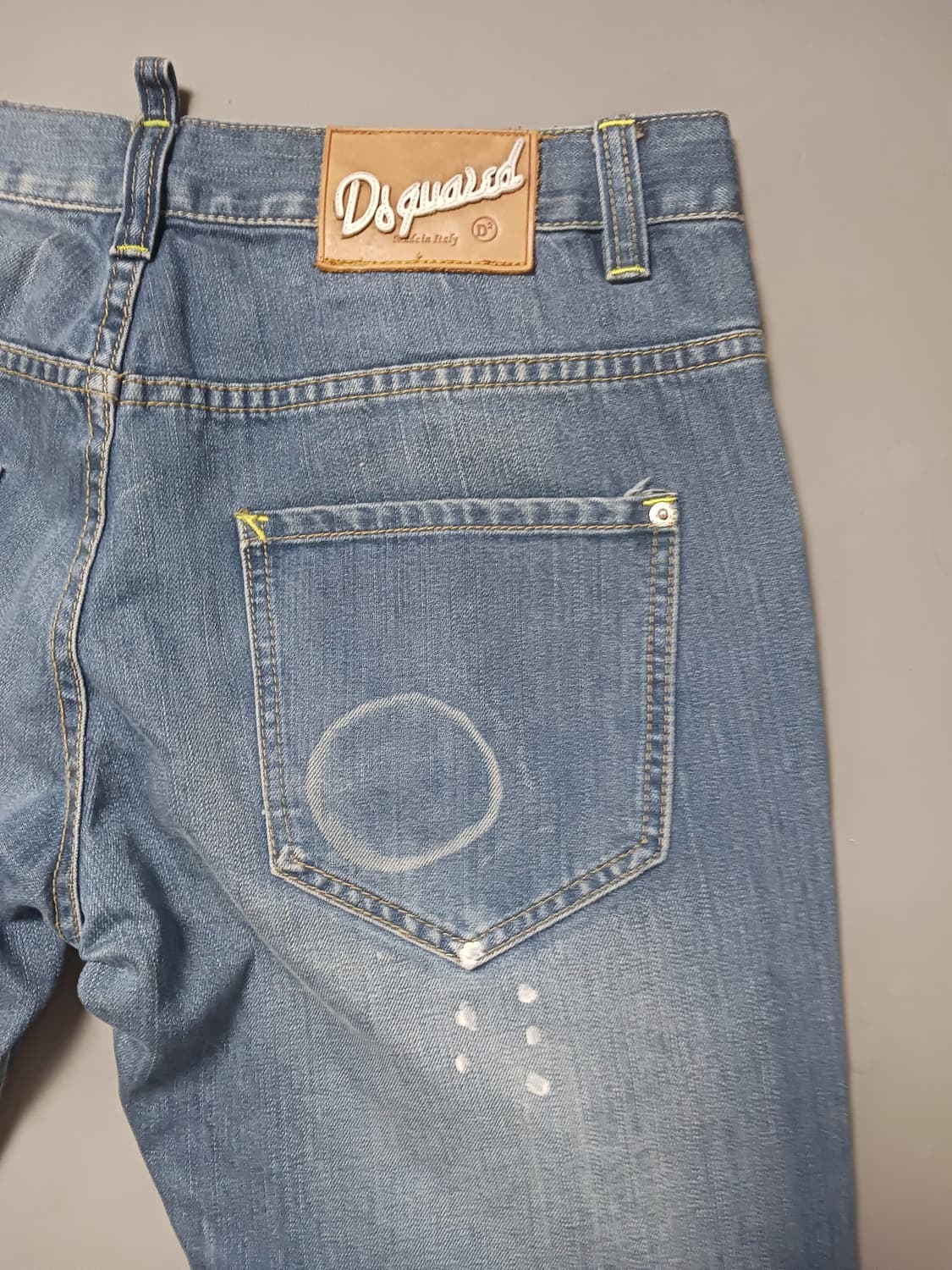 [50] 디스퀘어드2 형광스티치 레귤러진 청바지 34 35 상품이미지9